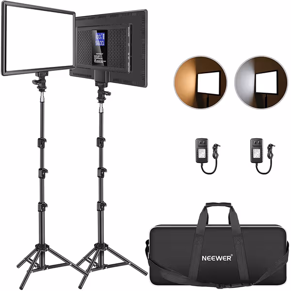 NEEWER 13" LED Video Light Panel Kit